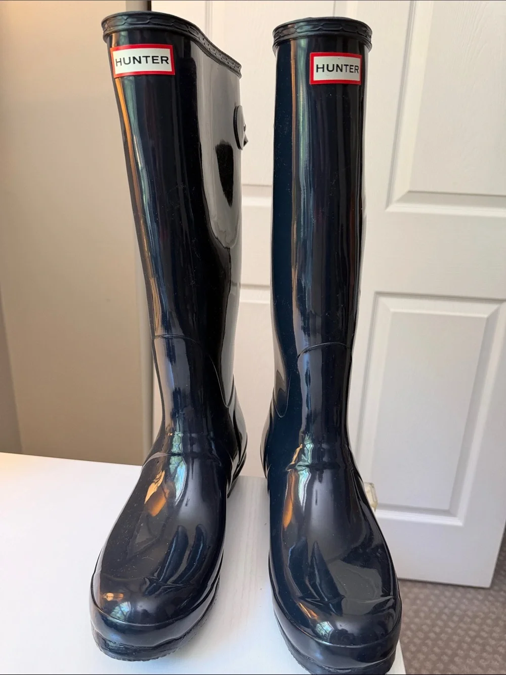 Hunter Black Tall Rain Boot Interior Label